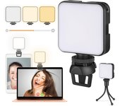 Kit de iluminación para videoconferencia, anillo de Luz Para computadora portátil with clip y trípode, iluminación de Cámara Web, anillo de Luz Para computadora portátil para reuniones with Zoom, Trabajo Remote, maquillaje