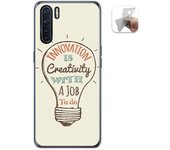 Tumundosmartphone Funda Gel Tpu para Oppo A91 diseño Creativity Dibujos