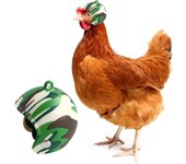 Verde Casco de Pollo-casco de Protección de Cabeza de Pollo
