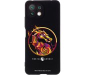 Funda original compatible con Xiaomi Mi 11 Lite Negro con un diseño de Mortal Kombat Logo Fire