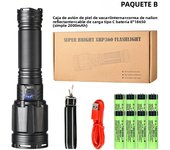 XHP360 300W Super Bright LED Flashlight Rechargeable Tactical Torch Long Zoom Outdoor Emergency Camping Lantern 18650 Battery
