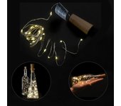 Luces navidad guirnalda led con tapon 20 microled blanco calido ip20. a pilas 3 lr44 (si incluidas)