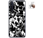 Tumundosmartphone Funda Gel Tpu para Oppo A91 diseño Snow Camuflaje Dibujos