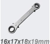 4-in-1 Wrench Double Head Ring Ratchet Wrench 6/8/9/10/11/12/13/14/15/16/17/18/19/21mm Chrome Vanadium Steel Ratchet Spanner Set