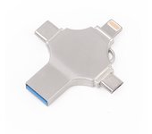 Memoria USB 3.0, Pendrive para Movil iPhone y Android, Tablet, Ordenador, USB de 8GB, Pendrive 4 en 1, Expansión de Memoria Externa, Pen Drive de Alta Capacidad