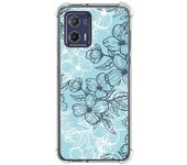 Tumundosmartphone Funda Silicona Antigolpes Personalizada Diseño Flores 03 para Motorola Moto G73 5G