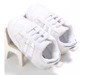 Newborn Baby Boys Shoes for 1 Year Footwear with Striped Infant Casual PU Leather Toddler Soft Sole Girls Sneakers First Walkers