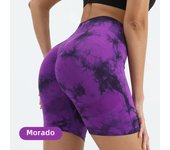 Tie-Dye Yoga Shorts for Women High Elastic Gym Shorts Push Up Sports Shorts Running Workout Fitness Women Short Sports Leggings
