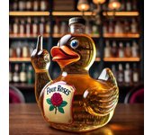 Decantador de whisky con forma de pato provocador - Botella de vidrio de 10 oz con tapón de silicona, decoración de bar vanguardista para amantes del bourbon y regalos de broma (humor para despedidas de soltero/oficina) (B)