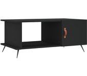 vidaXL Mesa de centro madera contrachapada 90x50x40 cm Blanco, Negro, Blanco brillante Mesita de Salón o Comedor o Auxiliar Mesa de Café Meuble Salón