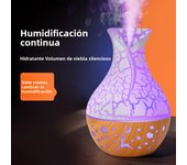 Mini USB Humidifier Wood Grain Aroma Diffuser 7 LED Color Humidifier 150ml Capacity Ultrasonic Air Humidifier Cool Mist for Home