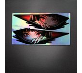 1Pair Anime Eyes JDM Style Motorcycle Stickers Waterproof for Motorbike Fuel Tank Electric Scooter Body Universal Vinyl Decals