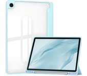 Flip Tablet Cover For Samsung Galaxy Tab A9 Plus 11 2023 A9+ SM-X210 X215 Acylic Transparent Back Case With Pencil Holder Funda