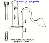 Clear Glass Lily Pipe Outflow and Skimmer Inflow With Suction Cup 13mm 17mm For Aquarium Planted Fish Tank Aquatic Filter System
