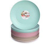 Plastic Forte - Juego de 12 Platos Classic Llanos 20 cm Reutilizables. Ideal Fiestas. VRM