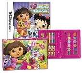 Dora Explorada:Rescatan Mascotas + Estuche Pinturas (3Dsxl/3Ds/2Ds) Juego para Consola Nintendo DSi XL [PAL ESPAÑA]