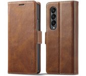 Business Leather Case For Samsung Galaxy Z Fold 6 5 4 3 Fold5 Fold4 Fold6 Magnetic Flip Protective Cards Solt Wallet Phone Cover