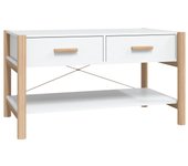 vidaXL Mesa de centro madera contrachapada 82x48x45 cm Blanco, Negro, Marrón Mesita de Salón o Comedor o Auxiliar Mesa de Café Meuble Salón