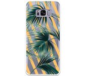 Funda compatible con Samsung Galaxy S8 - Hojas palmera rayas diagonales