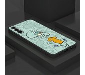 Black Case for Samsung Galaxy S23 S21 Ultra 5G S20 FE S10 S22 Plus Note 20 10 Lite Phone Soft Cover Cartoon Friend Sponge-Bobs