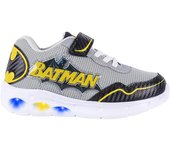 Zapatillas Batman Gris con Tira de Velcro para Niño