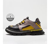 Art Zapatillas 1650 MULTI LEATHER GREY-YELLOW / ART CORE 1 para Hombre/Mujer color Grey-yellow