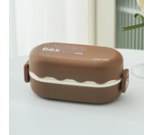 850ML Double Layer Bento Box Large Capacity Microwavable Sealed Lunch Box with Tableware for Office Workers Students Lunch Box