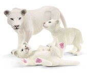Schleich - Figura Leona Madre con Cachorros Colección Wild Life - Realista