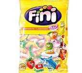 Fini Golosinas caramelos de goma Bolsa de 250u gran surtidos de modelos a elegir fresas salvajes,dedos brillos,dentaduras,huevos fritos,melones,tropy jelly,moras,melecoton,ladrillos,gusanos,huesos brillo,cerezas,beso,botella cola,calaveras,pulpos etc...