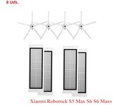 For Xiaomi Roborock S5 Max S6 S6 Maxv Vacuum Cleaner Replacement Kit Roller Brush HEPA Filter Mop Cloth Accessories Spare Parts