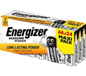 Energizer - Alkaline Power, Pack de 24 pilas AA, larga duración para uso cotidiano, sin sulfatación y mantiene carga 10 años