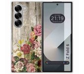 Tumundosmartphone Funda Carcasa Dura para Samsung Galaxy Z Fold 6 5G diseño Madera 08 Dibujos