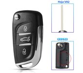 KEYYOU Modified Filp Folding Remote Car Key Shell Case For Peugeot 207 307 407 408 308 For Citroen C4 C2 HU83/VA2 Blade CE0536