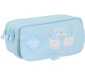 Portatodo Triple Glow Lab Cisnes Azul claro 21,5 x 10 x 8 cm