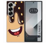 Tumundosmartphone Funda Carcasa Dura para Samsung Galaxy Z Fold 6 5G diseño Helado Chocolate Dibujos