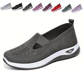 Zapatillas de punto cómodas y transpirables para mujer, zapatillas de punto para mujer, zapatos anchos transpirables para mujer