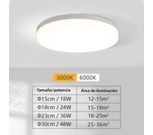 Round LED Ceiling Light Square Bedroom Lighting 48W 36W 24W 18W Cold White Warm White Room Energy saving LED Ceiling Light