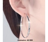 Somila S925 Sterling Silver Big Hoop Earrings For Women Brincos Moda Jewelry Accessories 3.0MM Fashion Cерьги Kольца 30-60MM