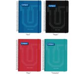 AGENDA ESCOLAR A5 y A6+ CAMPUS TAPA POLIPROPILENO Y FORRADA  COLOR LISO DÍA PÁGINA envio color aleatorios