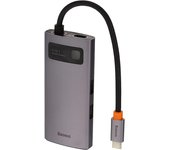 Baseus Metal Gleam Series 4-in-1 USB-C Hub estación dock para móvil Tableta/Smartphone Plata