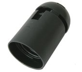 Electricidad portalamparas e-27 negro blister 15000-60506