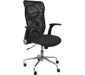 Silla Ergonómica Piqueras Y Crespo con Brazos Retráctiles y Respaldo de Malla Negro