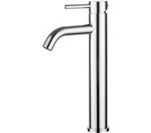Grifo Lavabo Alto, Mezclador Monomando para Baño with Agua Fría y Caliente, Inoxide Maple, Chrome, M11203