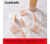 8Pcs Silicone Chair Legs Non-Slip Pads Quadrate Furniture Chair Leveling Feet Mat Floor From Scratches Protectors Mat Home Decor