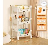 Toy Storage Trolley Children's Toy Storage Racks and Shelving Rotating Bookshelf Multifunctional Household Mobile Trolleyarrange