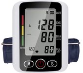Monitor automático de la presión arterial with El Latido irregular portáil Bp del bolso manguito ajustable y Pantalla retroiluminada para personas mayores, uso doméstico