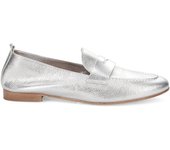 Mocasín para mujer Sangiorgio en cuero metálico plateado 2082