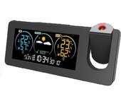 ZX3538 Reloj de Proyección electrónico Estación meteorológica Huedad Pantalla temperatures en color