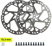 NFOX 160 Six Dings Mountain Road Electric Scooter Bicycle 203 Brake Disc 140 Bike Rotor Pads 180 Thick Plate 2.3mm Accessories