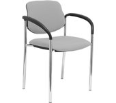 Piqueras Y Crespo Silla Fija Villalgordo Bali Gris con Brazos